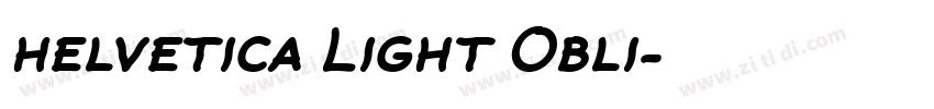 helvetica Light Obli字体转换